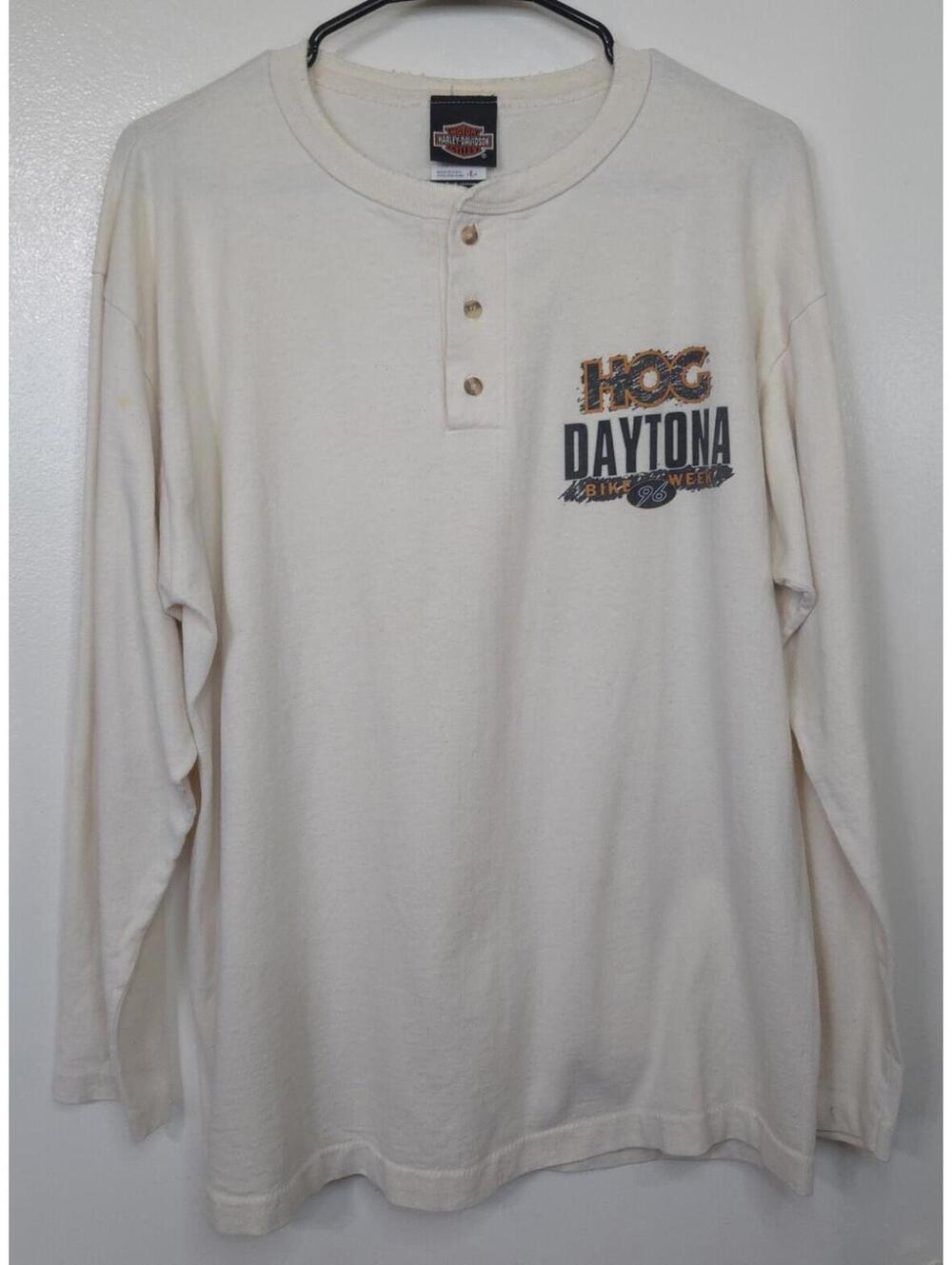 Vintage Harley Davidson HOG Daytona Bike Week 1996 Single Stitch Shirt Large
